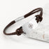Personalised Men's Travel Compass Statement Leather Bracelet PER5587
