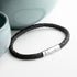 Personalised Men's Anchor Capsule Leather Bracelet PER5589