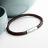 Personalised Men's Celtic Trinity Capsule Leather Bracelet PER5594