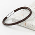 Personalised Men's Infinity Capsule Leather Bracelet PER5598