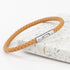Personalised Men's Infinity Capsule Leather Bracelet PER5599