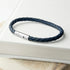 Personalised Men's Infinity Capsule Leather Bracelet PER5600