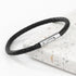 Personalised Men's Travel Compass Capsule Leather Bracelet PER5601