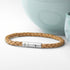 Personalised Men's Travel Compass Capsule Leather Bracelet PER5603
