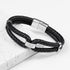 Personalised Men's Infinity Dual Leather Bracelet PER5650