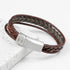 Personalised Men's Black Rune Duo Bracelet PER5680
