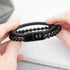 Personalised Men's Black Rune Duo Bracelet PER5682