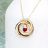 Personalised Russian Ring Crystal Necklace PER5762