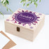 Personalised Square Christmas Eve Box With Snowflake Wreath PURPLE - Medium