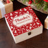 Festive Pattern Square Christmas Eve Box RED - Medium