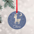 Personalised Moonlit Fawn Christmas Decoration PER5996