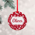 Personalised Festive Pattern Ceramic Decoration PER6006