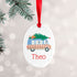 Personalised Christmas Tree Van Ceramic Decoration PER6024