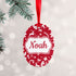 Personalised Festive Pattern Ceramic Decoration PER6028