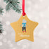 Personalised Winter Wolf Ceramic Decoration