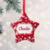 Personalised Festive Pattern Ceramic Decoration PER6048