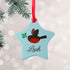Personalised Holly Robin Christmas Decoration PER6051