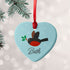 Personalised Holly Robin Christmas Decoration PER6092