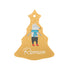 Personalised Winter Wolf Ceramic Decoration