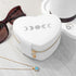 Lunar Phase White Heart Jewellery Case PER6192