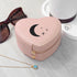 Moon and Stars Pink Heart Travel Jewellery Case PER6205
