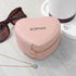 Personalised Bold Message Pink Heart Jewellery Case PER6225