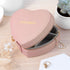 Personalised Bold Message Pink Heart Jewellery Case PER6226