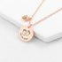 Personalised Baby Feet Matte Heart & Disc Necklace PER4300-RGL
