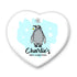 Personalised Baby Penguin Heart Decoration