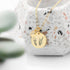 Personalised Birth Flower Heart and Disc Necklace PER5610
