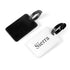 Personalised Black Glitter School Bag Tag PER4849