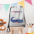 Personalised Boy's Silver Waterproof Swim Bag TM289
