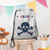 Personalised Boy's Silver Waterproof Swim Bag TM294