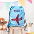 Personalised Boy's Sky Blue Waterproof Swim Bag TM283
