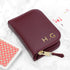 Personalised Leather Playing Card Case PER3985-BUR