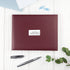 Personalised Burgundy Leather Visitors Book PER3073-SML