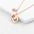 Personalised Butterfly Dance Matte Heart & Disc Necklace PER4306-RGL