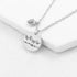 Personalised Butterfly Row Matte Heart & Disc Necklace PER4301-SIL