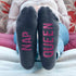 Personalised Charcoal & Hot Pink Socks PER2500-LAD