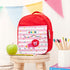 Personalised Circus Themed Red Lunch Bag TM393