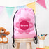 Personalised Classic Pink Flower Waterproof Swim Bag TM312