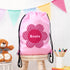 Personalised Classic Pink Flower Waterproof Swim Bag TM313