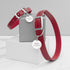 Personalised Classic Red Leather Dog Collar with Tag PER4387