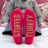 Personalised Crimson & Gold Christmas Day Socks PER2498-LAD