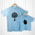 Personalised Daddy and Me Acorn Blue T-Shirts PER2899-X56