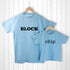Personalised Daddy and Me Chip off the Old Block Blue T-Shirts PER2901-L34
