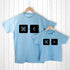 Personalised Daddy and Me Command+V Blue T-Shirts PER2902-X56