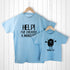 Personalised Daddy and Me Little Monster Blue T-Shirts PER2908-X56