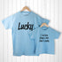 Personalised Daddy and Me Lucky Blue T-Shirts PER2910-M34