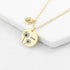 Personalised Dandelion Matte Heart & Disc Necklace PER4302-GLD